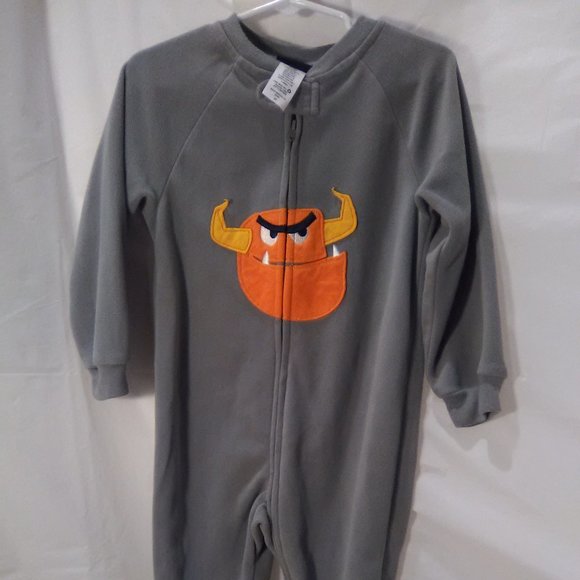 Joe Boxer Toddler One Piece Warm Fleece Footed Pajamas Color Gray Size 2T - Picture 1 of 6